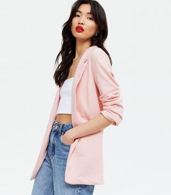 pink blazer long