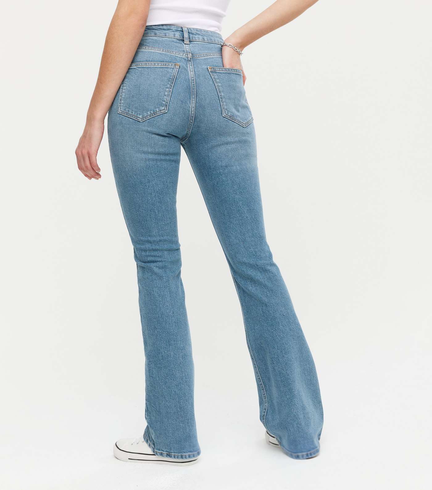 Blue High Waist Brooke Flared Jeans Image 3