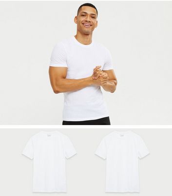 2 Pack White Muscle Fit T-Shirts | New Look