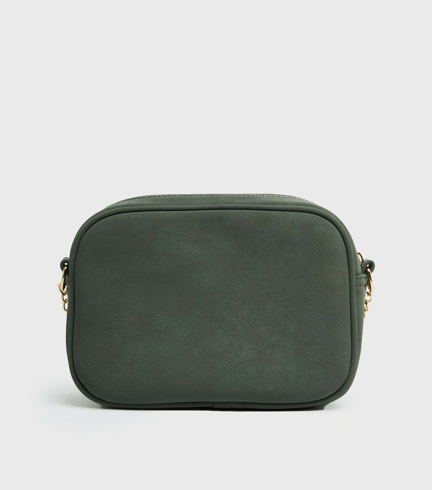 Khaki Leather-Look Camera Bag Image 4