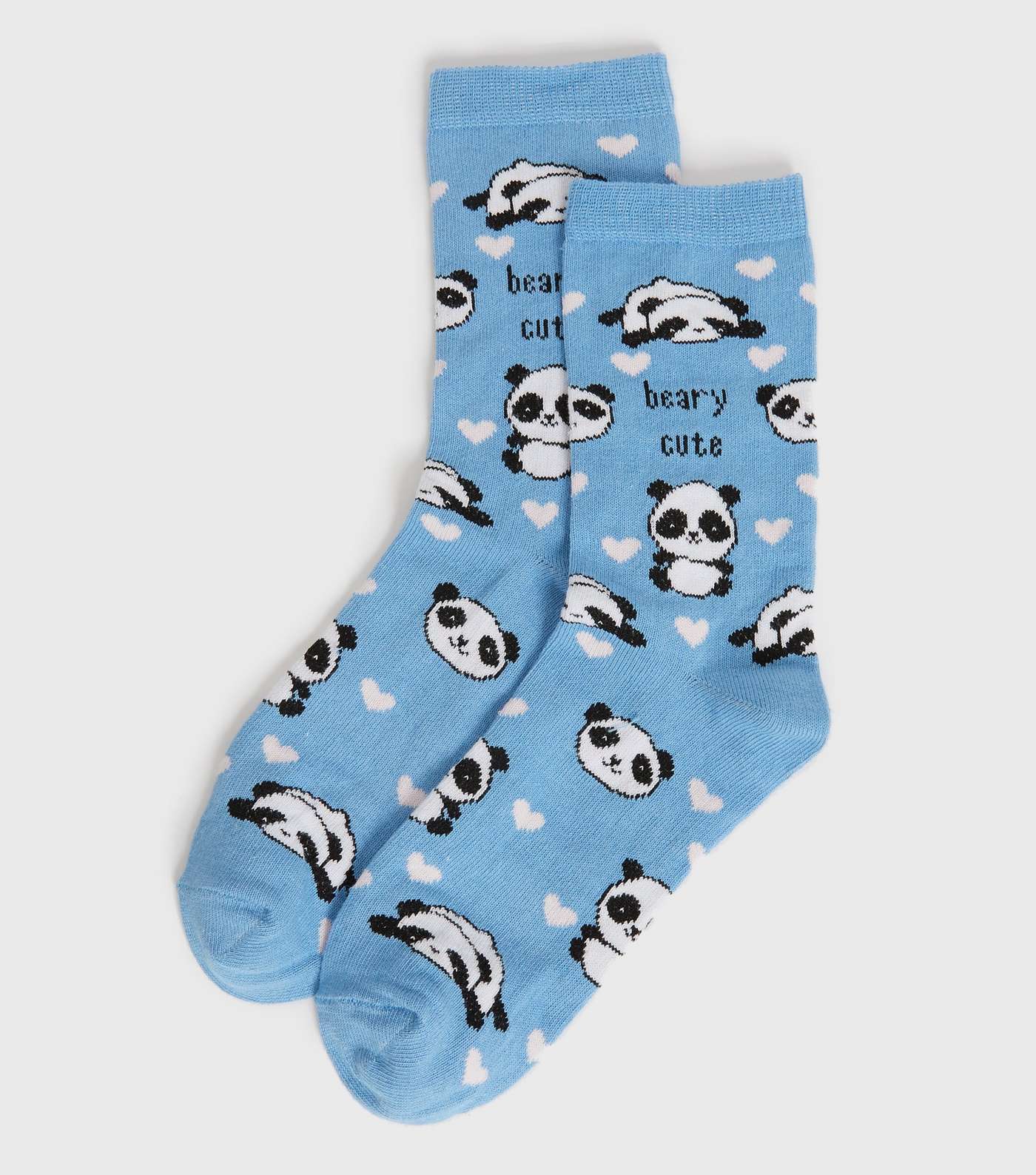 Blue Beary Cute Panda Heart Socks