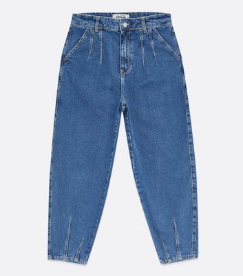 Petite Blue Mid Wash Slouch Nia Balloon 