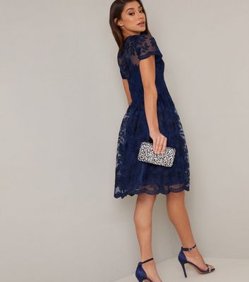 chi chi london navy lace dress