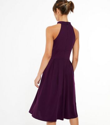 dark purple skater dress