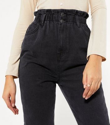 black high waisted mom jean