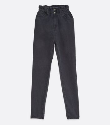 new look tall mom jeans in black