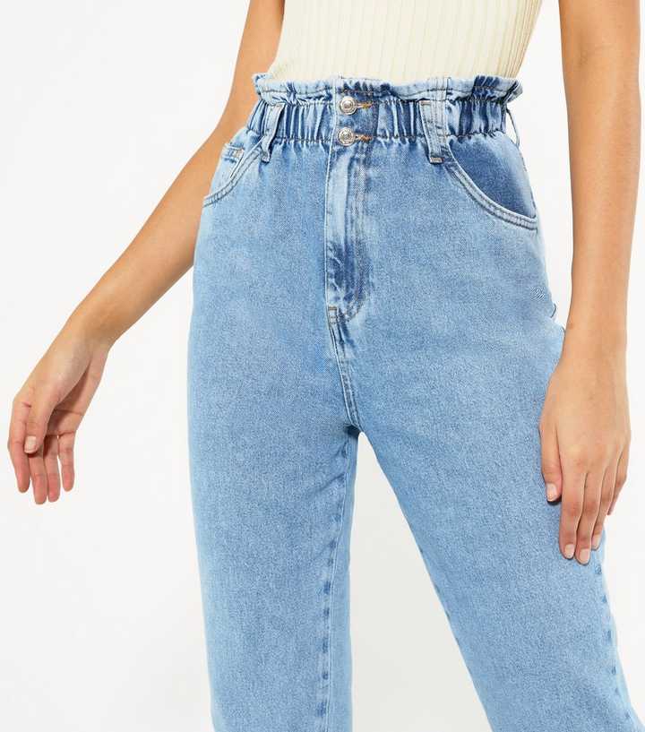 Jeans Hight Waist Women Mom Fashion Elastic Waist Denim Pants