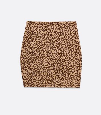 Metallic leopard jacquard mini skirt best sale