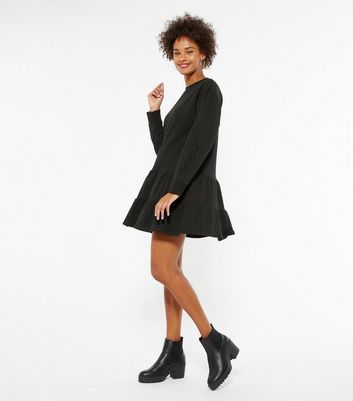 tiered sweatshirt dress
