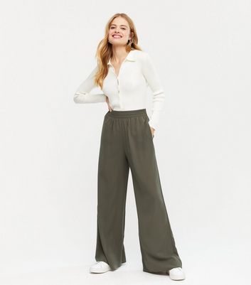new look split leg trousers