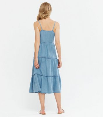 New look denim midi on sale dress