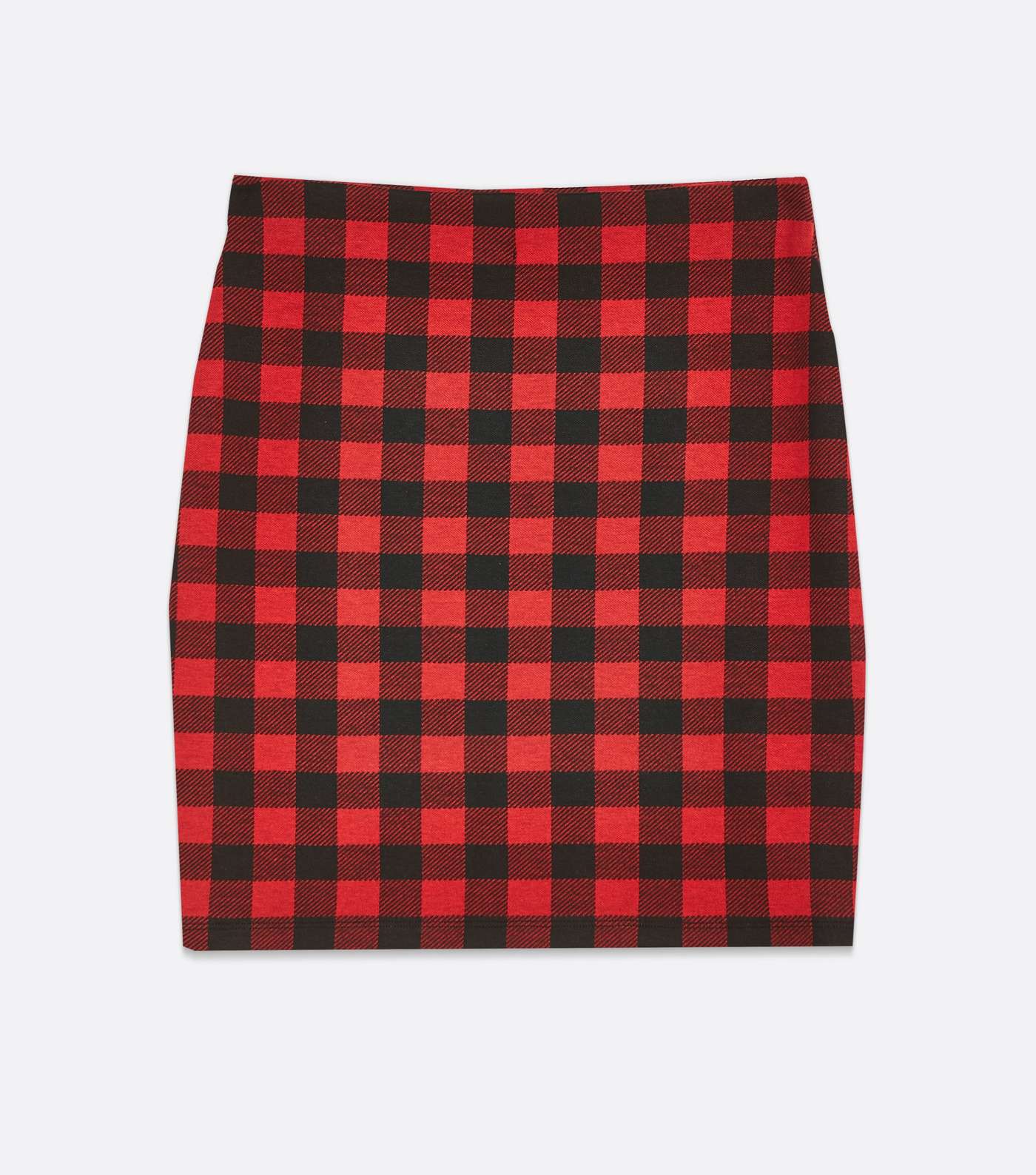 Red Gingham Check Mini Tube Skirt Image 5