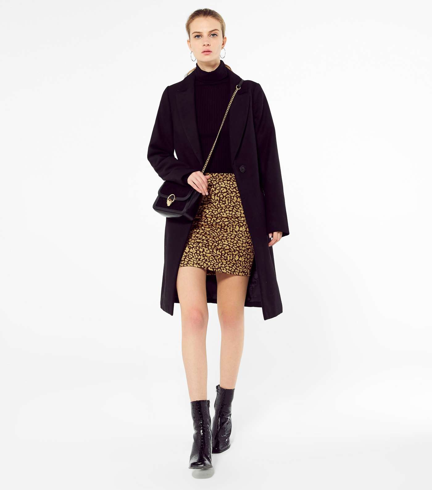 Tall Brown Leopard Tube Skirt 