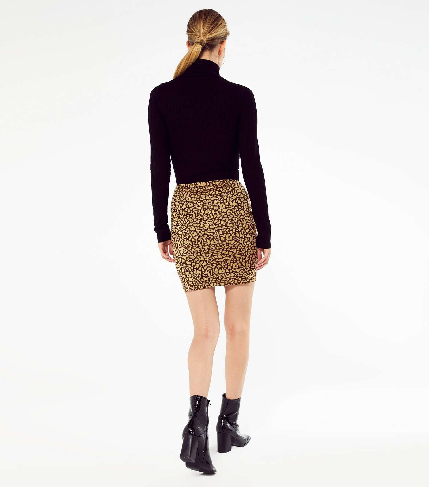 Tall Brown Leopard Tube Skirt  Image 3