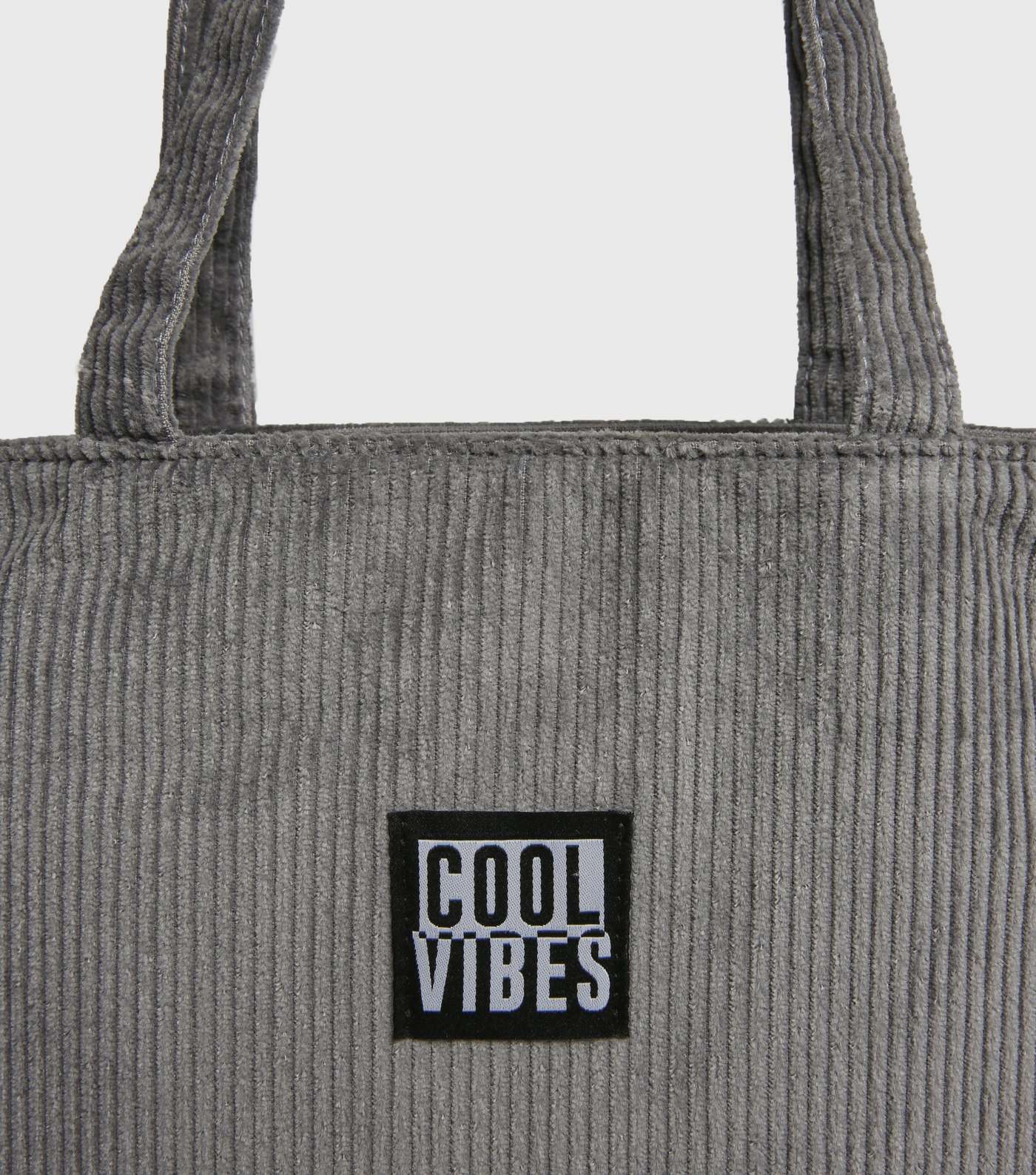 Girls Grey Cord Cool Vibes Shopper Bag Image 4