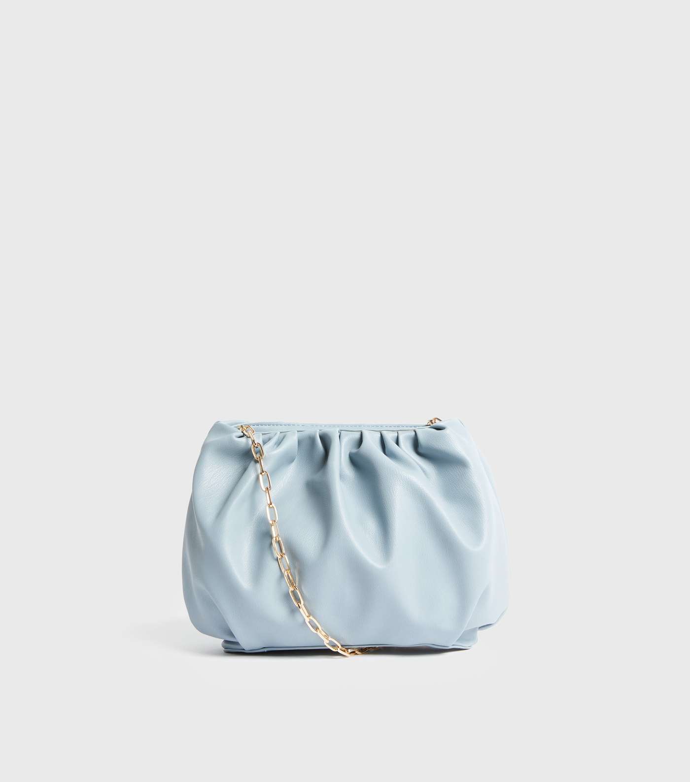 Pale Blue Pouch Chain Shoulder Bag