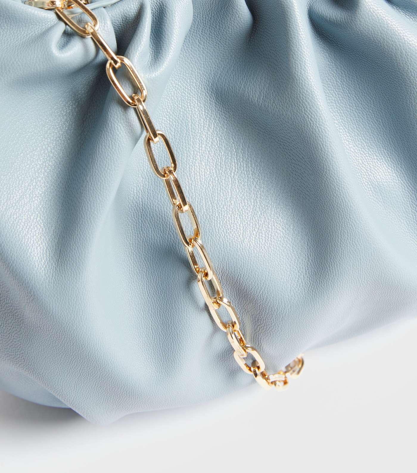 Pale Blue Pouch Chain Shoulder Bag Image 3