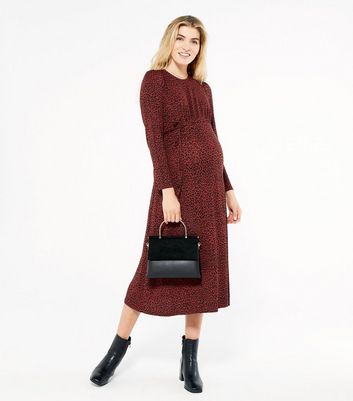 new look maternity leopard print dress