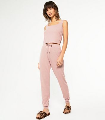 Pink joggers new online look