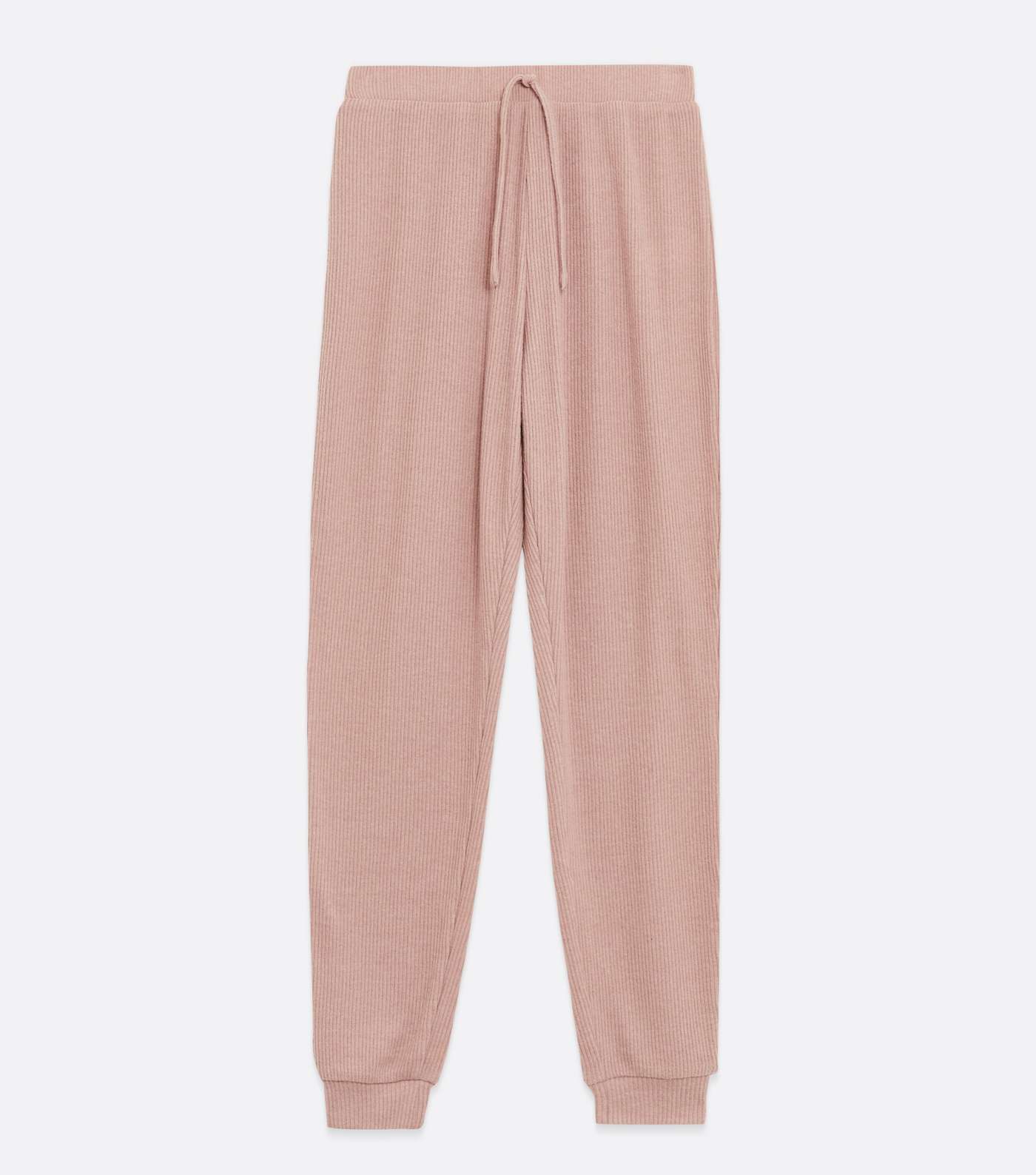Mid Pink Ribbed Cuffed Lounge Joggers Image 5