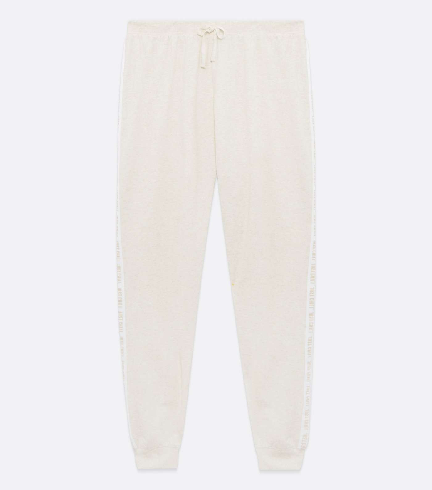 Curves Cream Just Chill Side Stripe Lounge Joggers Image 5