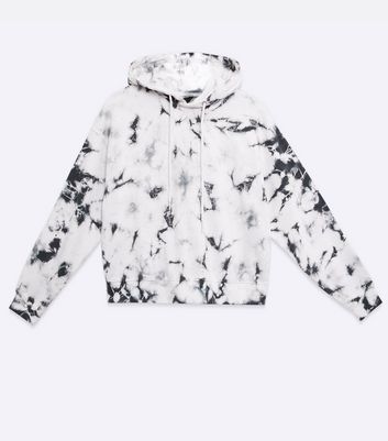 black and white tie dye hoodie