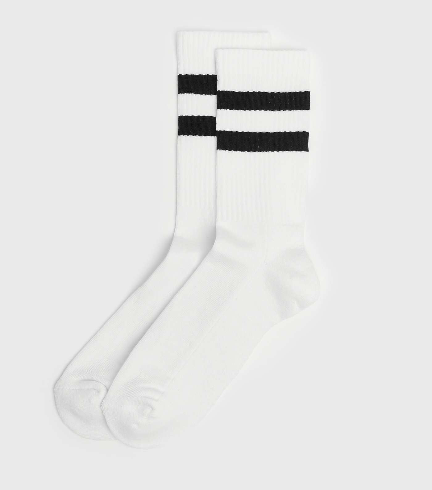 Navy Sports Stripe Ribbed Socks