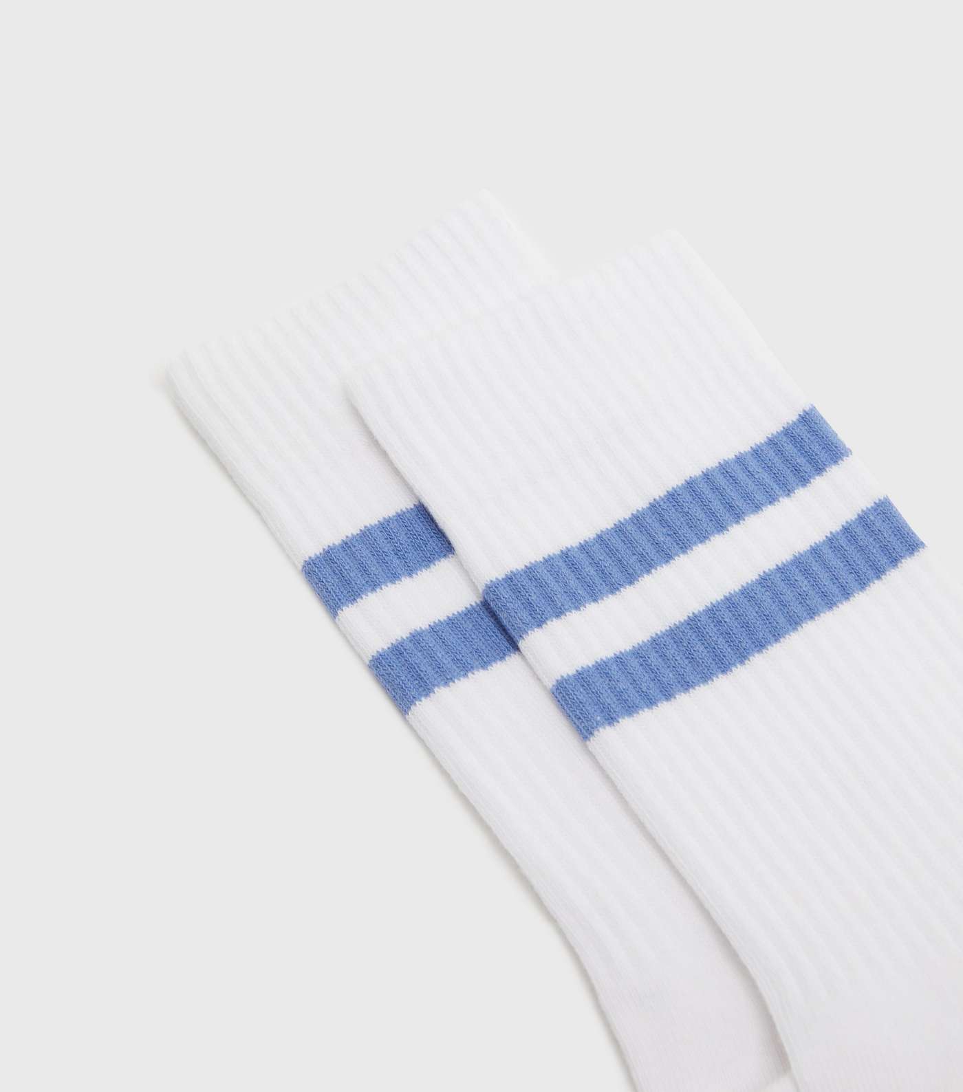 Bright Blue Sports Stripe Ribbed Socks Image 2