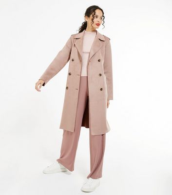 new look suede trench coat