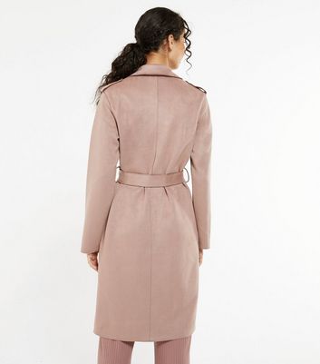 new look suede trench coat