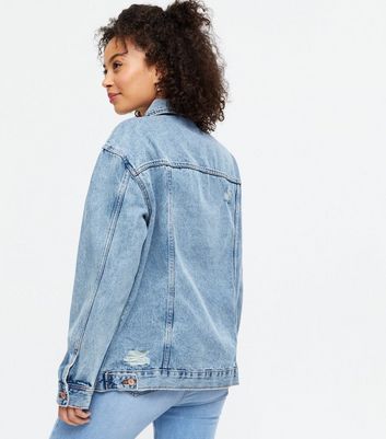 Tall Blue Oversized Denim Jacket | New Look