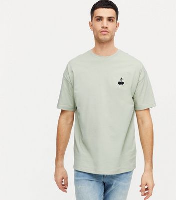 Green Cherry Embroidered Oversized 