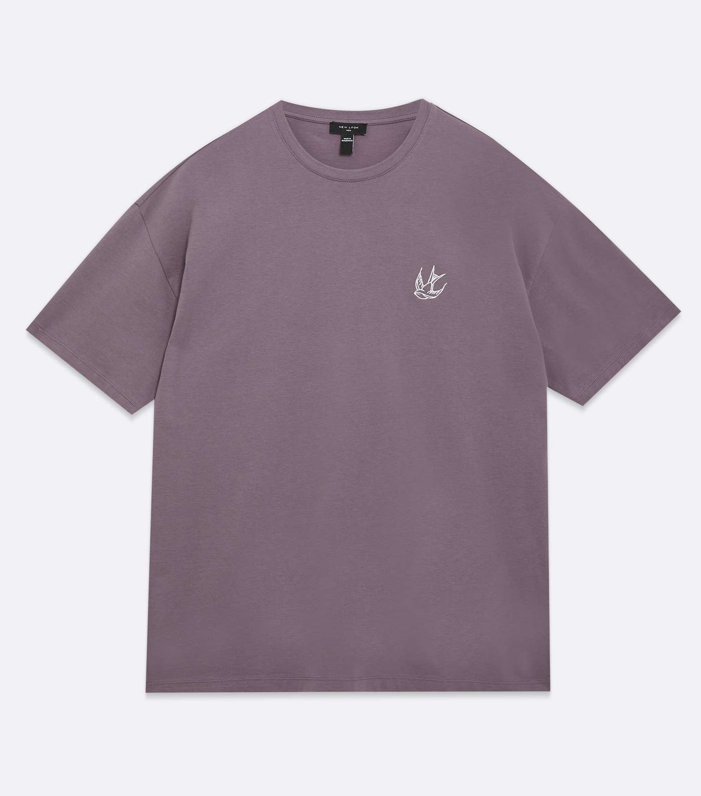 Lilac Swallow Embroidered T-Shirt Image 6