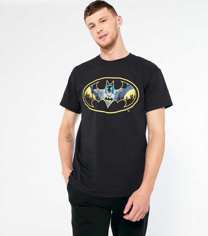 Black Logo Batman T-Shirt | New Look
