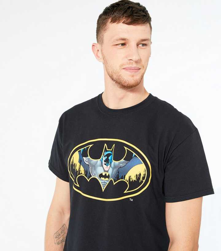 Black Logo Batman T-Shirt | New Look