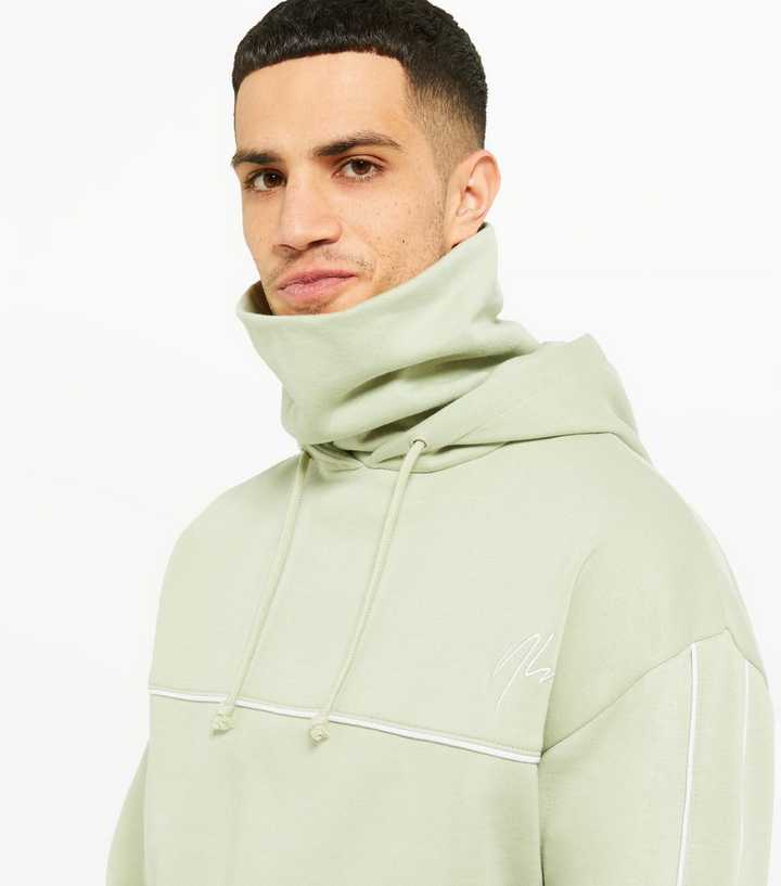Light Green Hoodie with Snood | New Look