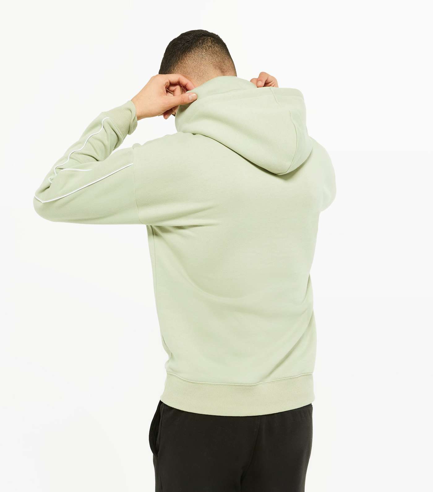 Light Green Hoodie with Snood Image 4