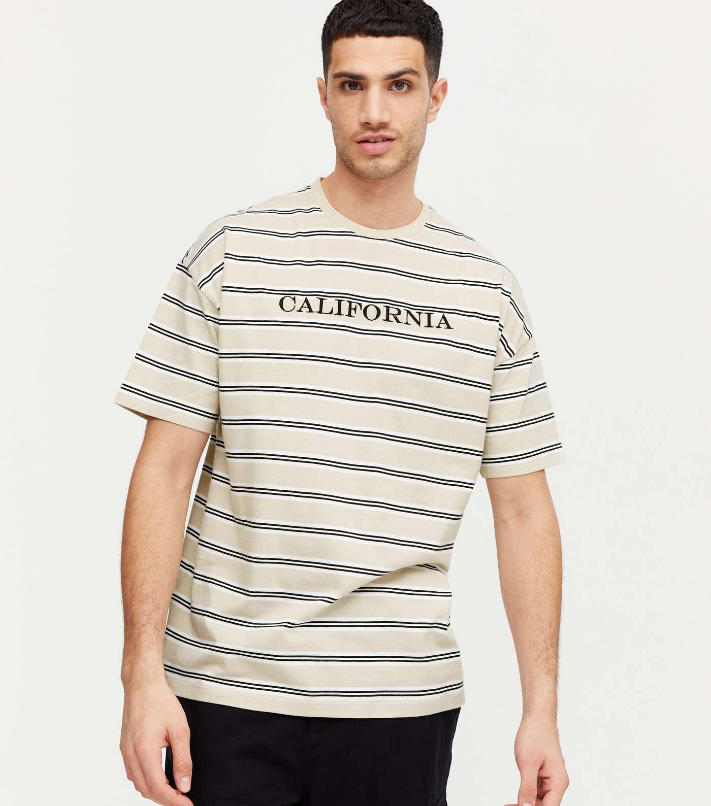 Stone Stripe California Embroidered T-Shirt