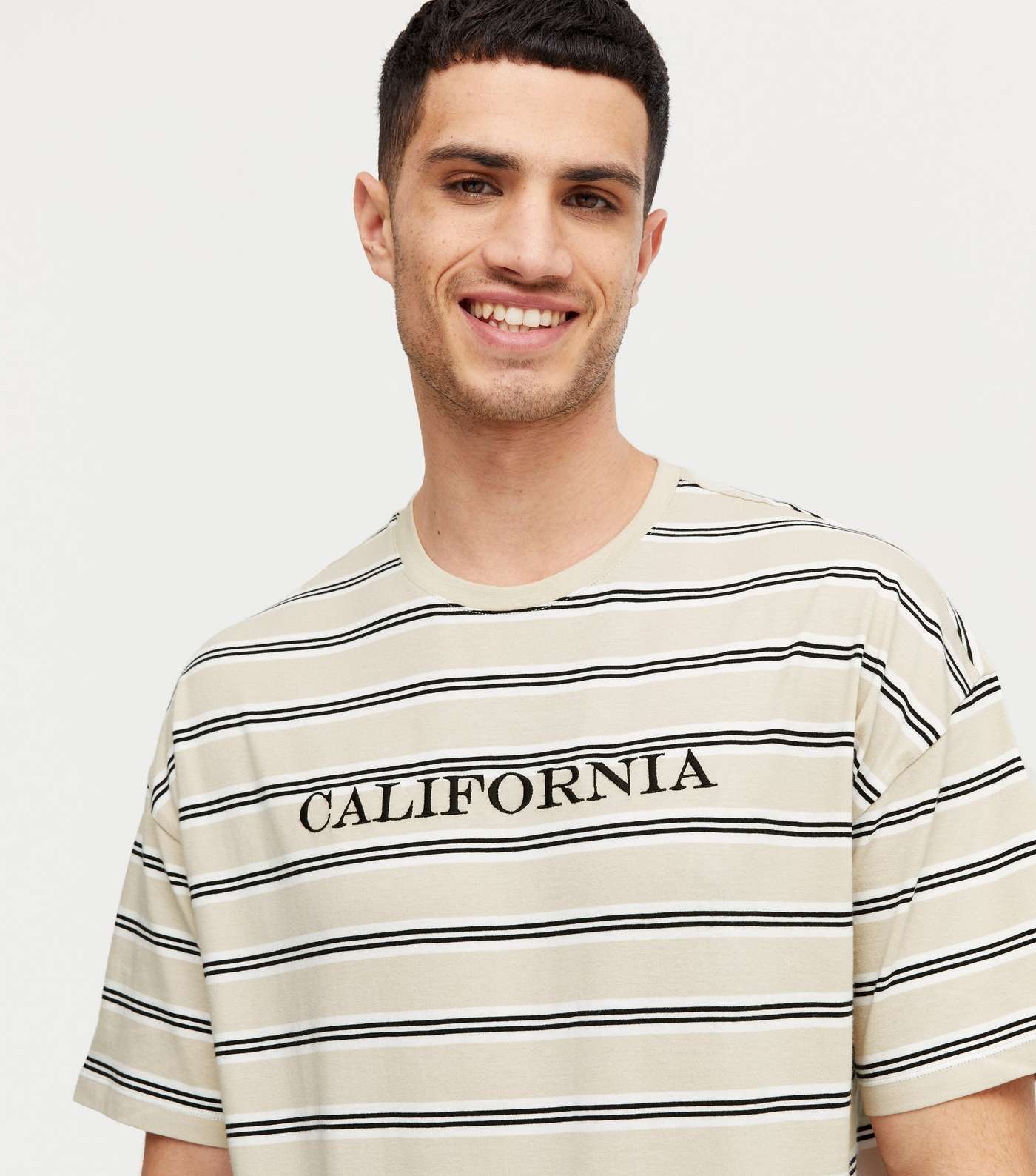 Stone Stripe California Embroidered T-Shirt Image 3