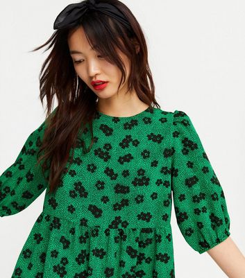 new look green and black dress