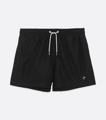 Black Drawstring Swim Shorts | New Look
