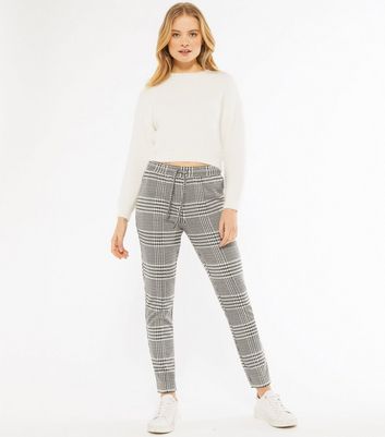 Grey check 2024 joggers