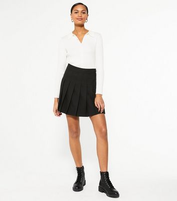 long pleated skirt new look