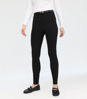 Missguided Tall skinny trousers in white with self fabric belt  ASOS
