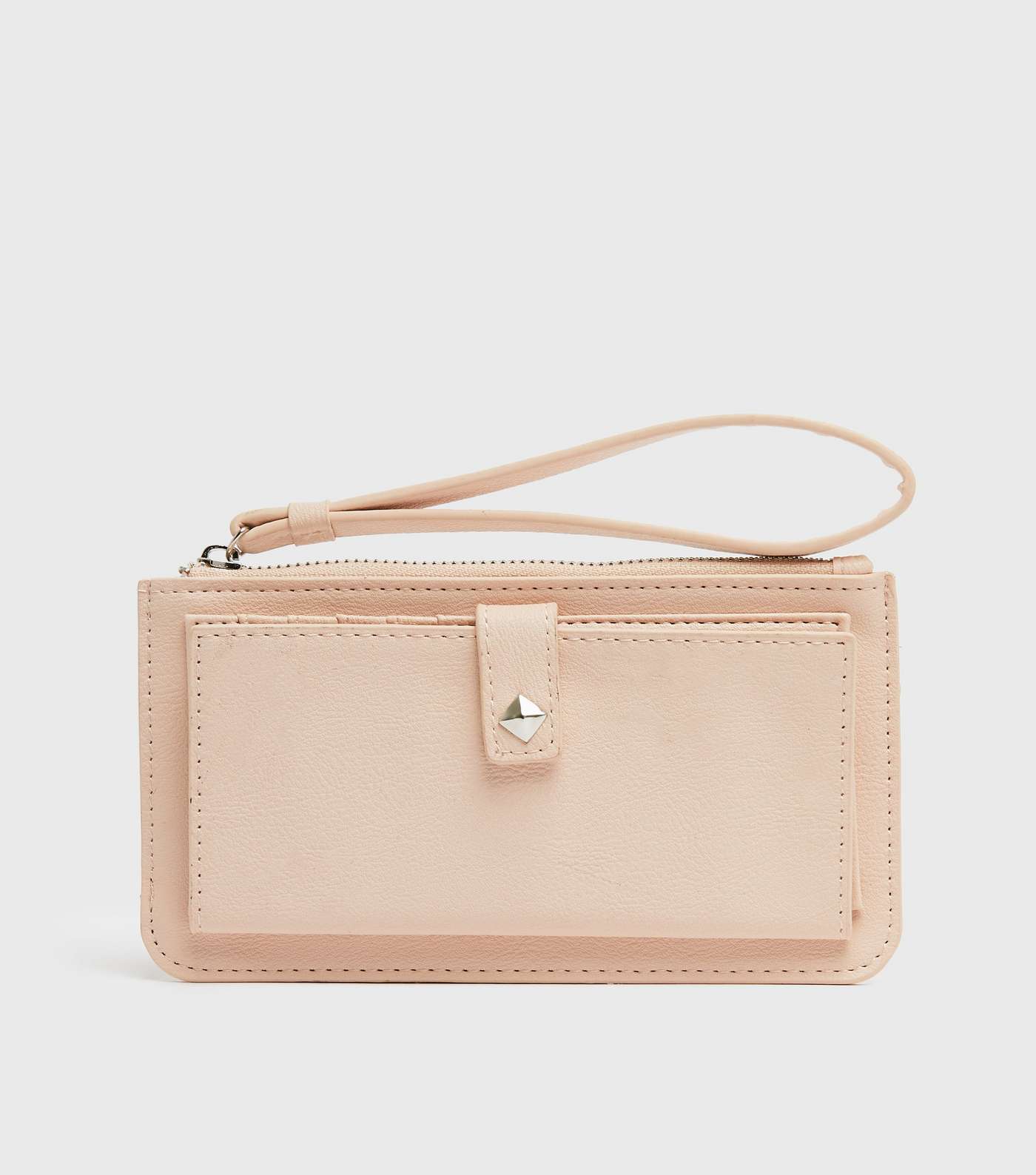 Pink Leather-Look Studded Purse
