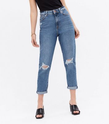 cropped mom jeans