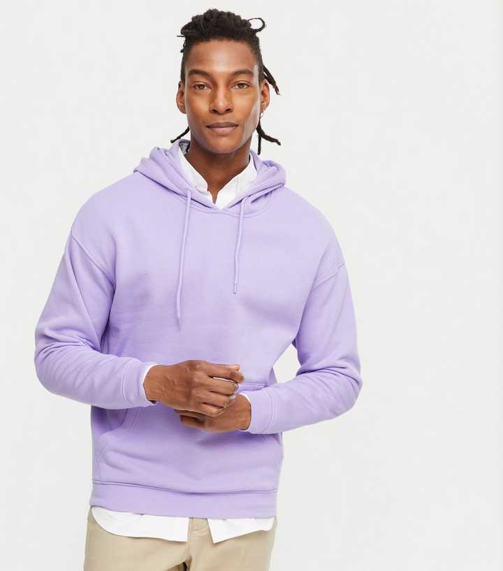 Jack u0026 Jones Lilac Jersey Pocket Front Hoodie | New Look