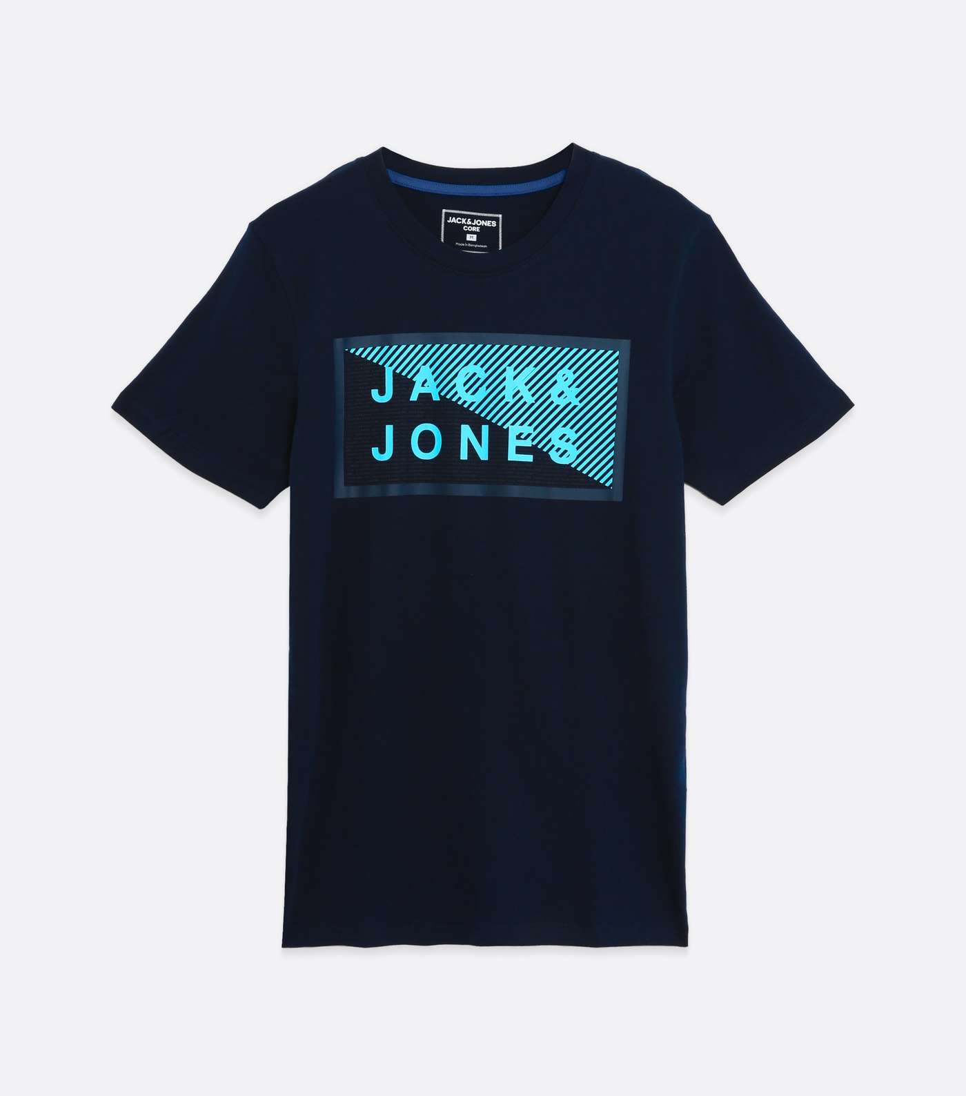 Jack & Jones Navy Box Logo T-Shirt  Image 5