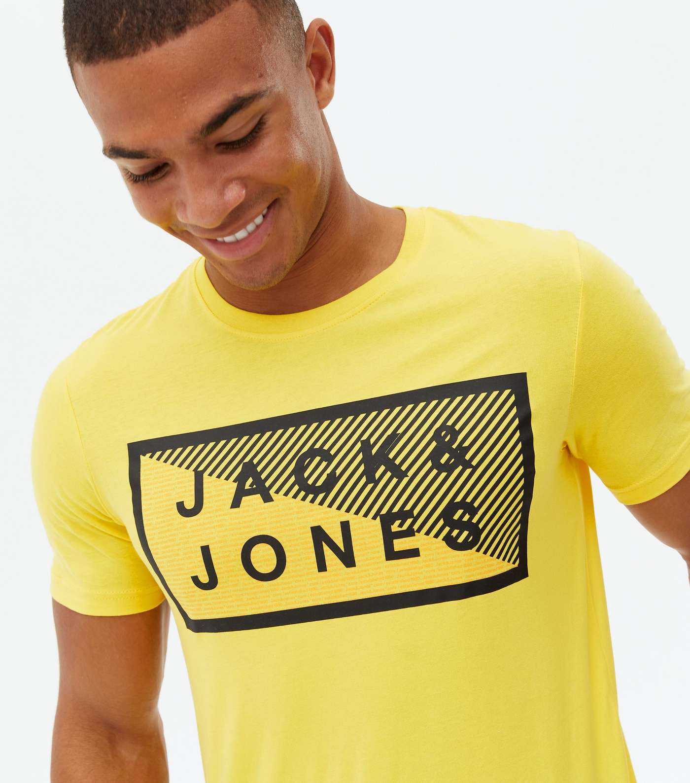 Jack & Jones Mustard Box Logo T-Shirt Image 3