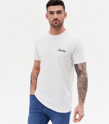 Herrenmode Bekleidung für Herren Jack & Jones White Embroidered T-Shirt Herrenmode Bekleidung für Herren Jack & Jones White Embroidered T-Shirt
